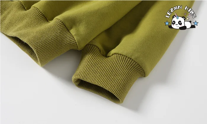 LEZONKIDS - Conjunto de roupas femininas personalizáveis com capuz e calças de jogging para crianças, conjunto de duas peças impressas para uso casual